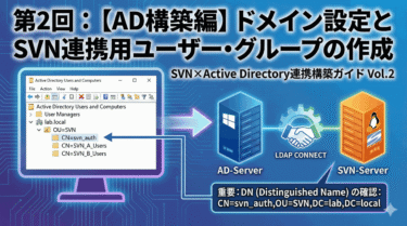 【第2回】AD構築編：ドメイン設定とSVN連携用ユーザー・グループの作成